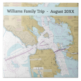 Anpassningsbarna för San Francisco Yacht-diagram Kakelplatta