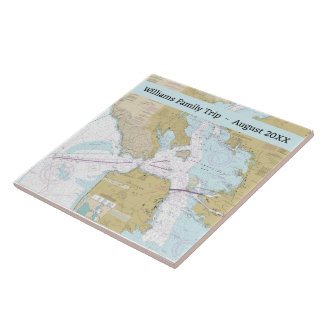 Anpassningsbarna för San Francisco Yacht-diagram Kakelplatta