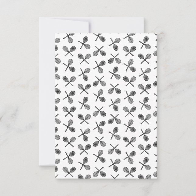 ANPASSNINGSBARNA för tennisracket BAKGRUND FÄRG Tack Kort (Framsida)