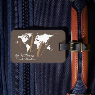 Anpassningsbarna för World Map- för Family Travel  Bagagebricka