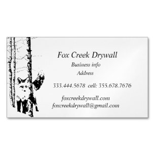 Anpassningsbarna Forest Fox Bäck Drywall Magnetiska Visitkort