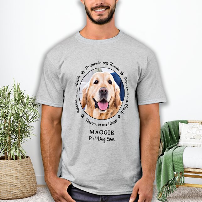 Anpassningsbarna Foto för hund Memorial Pet Loss K T Shirt (Skapare uppladdad)