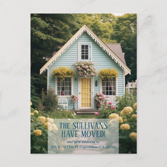 Anpassningsbarna Foto för New House Flytta Announc Vykort (Framsida)