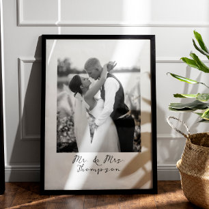 Anpassningsbarna Foto på par Porträtt Bröllop-årsd Poster