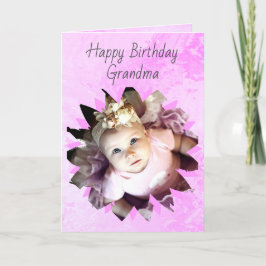 Anpassningsbarna Foto Rosa Watercolor Card Kort