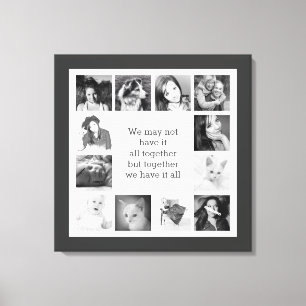 Anpassningsbarna Fotokollage för dina familjeminne Canvastryck