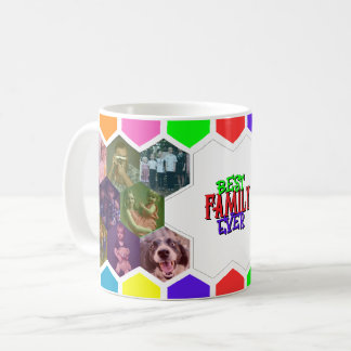 Anpassningsbarna Fotokollage i Power Art Honeycomb Kaffemugg