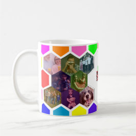 Anpassningsbarna Fotokollage i Power Art Honeycomb Kaffemugg