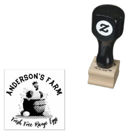 Anpassningsbarna Fresh Eggs Family Farm Hen Basket Stämpel