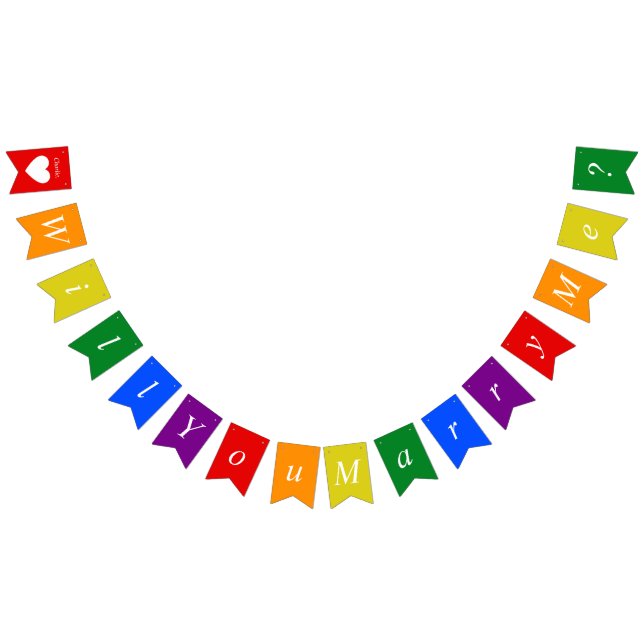 Anpassningsbarna Frieri HBT-Q kommer du att gifta  Vimplar (Alla)