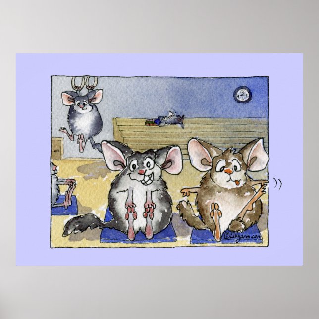 Anpassningsbarna Funny Fitness Tecknad Poster Skri (Framsidan)