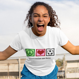 Anpassningsbarna Futbol Player i fredsgruppen Kärl T Shirt