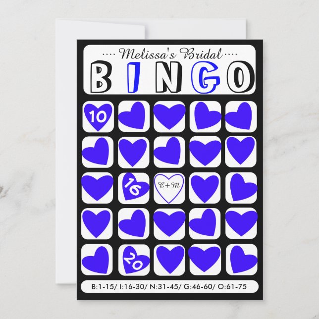 Anpassningsbarna fyller den i möhippa bingo Blue-s (Framsida)