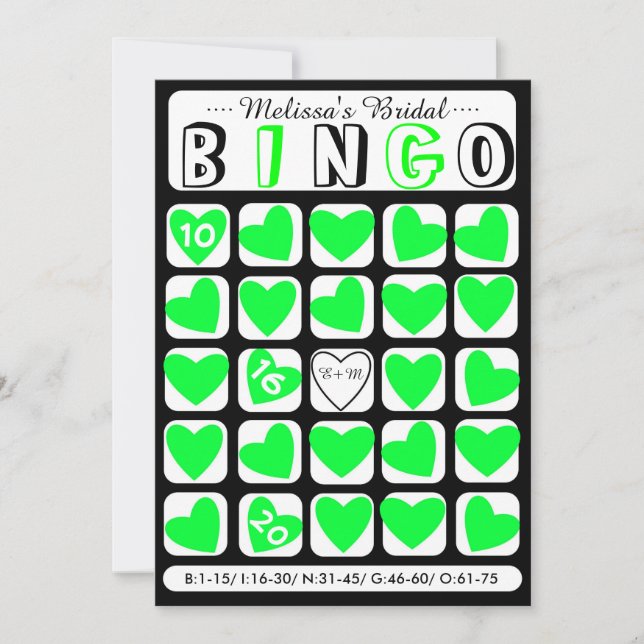Anpassningsbarna fyller i möhippa bingo grönt-spel (Framsida)
