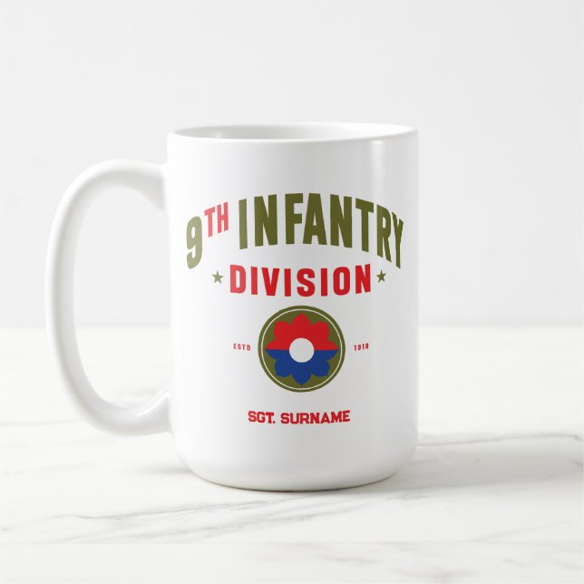 anpassningsbarna Gamla skulder i nionde infanterid Kaffemugg (Vänster)