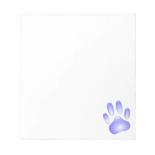 Anpassningsbarna Glass Hund Paw Print Anteckningsblock