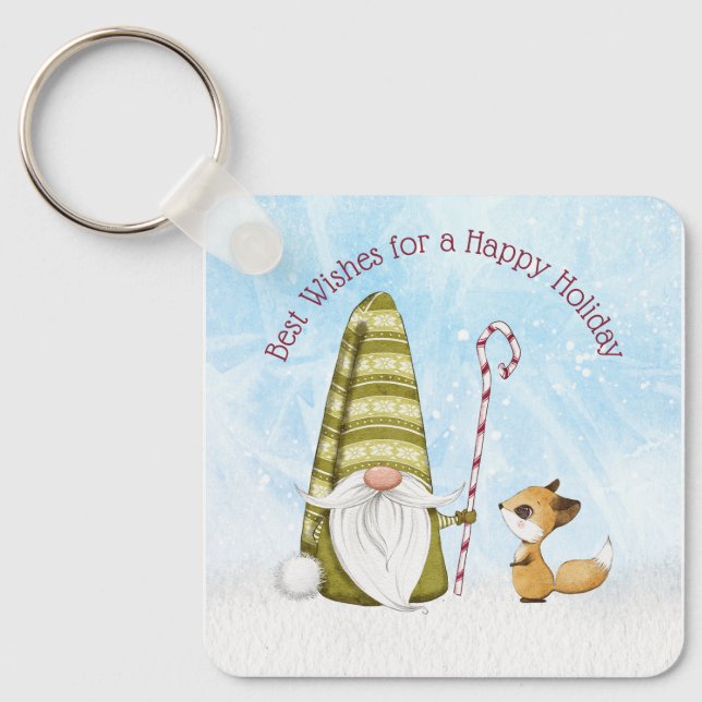 Anpassningsbarna Gnome and Fox Best Önskemål Lyckl Nyckelring (Framsida)