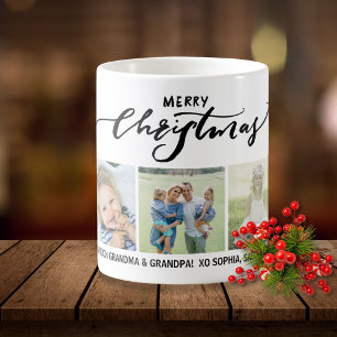 Anpassningsbarna god jul Calligraphy Family Photos Kaffemugg
