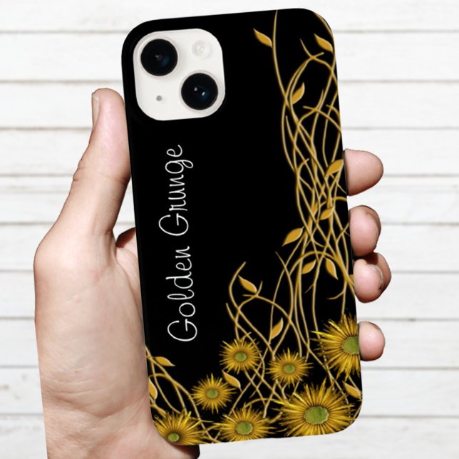 Anpassningsbarna Golden Gult Grunge Flowers Vine (Skapare uppladdad)