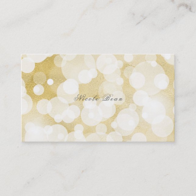 Anpassningsbarna Golden Ljus Glam Modern Glam Part Visitkort (Framsida)