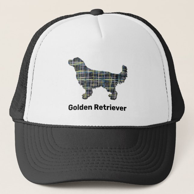 Anpassningsbarna Golden Retriever Cute Hund Silhou Keps (Framsida)