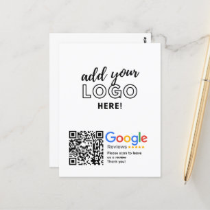 ANPASSNINGSBARNA GOOGLE REVIEWS QR-kod har avbruti Vykort