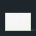 Anpassningsbarna Gräns med minimalistisk Mint Sage Tack Kort<br><div class="desc">Namn-tackkort för Mint Sage-Anpassningsbarna i Gräns</div>