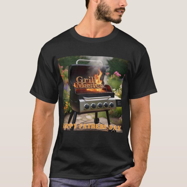 Anpassningsbarna GRILL MASTER FAR DAY T Shirt (Framsida)