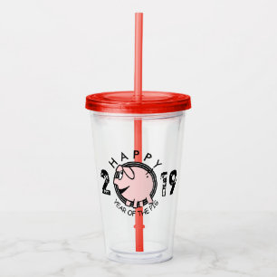 Anpassningsbarna Gris 2019 - tre Tecknader i Take Away Mugg