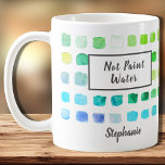 Anpassningsbarna Grönt för vattenfärgsartist inte  Kaffemugg<br><div class="desc">Mugg är dekorerat med vattenfärgen mönster i färg i turkos, blått och grönt. Det står inte Paint Vatten och kan vara personlig med namn eller monogram. Perfekt för en artist eller någon som gillar målning. Eftersom vi skapar vår teckning kommer du inte att hitta just den här bilden från andra...</div>