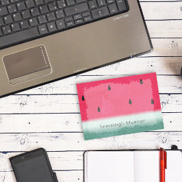 Anpassningsbarna Grunge Watermelon Watercolor Post-it Block