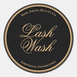 Anpassningsbarna guld och svart , etikett Tvättat