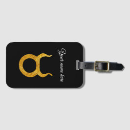 Anpassningsbarna guld Taurus Astrology Sign Bagagebricka