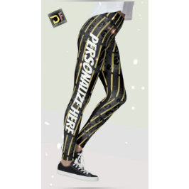 Anpassningsbarna Gyllene svarta bubblor - modern d Leggings