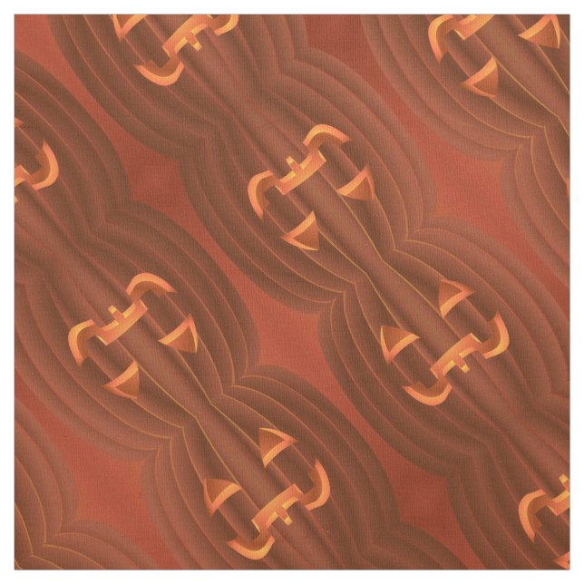 Anpassningsbarna Halloween Fabric Jack-o-lantern F Tyg (Provkarta)