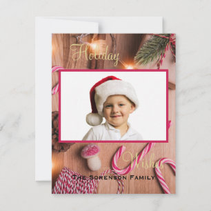 Anpassningsbarna helgdag Önskemål Candy cane Gräs  Julkort