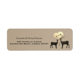 Anpassningsbarna Hjort Woodland Hjort Bröllop Returadress Etikett