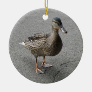 Anpassningsbarna  i Funny Waddling Anka Julgransprydnad Keramik