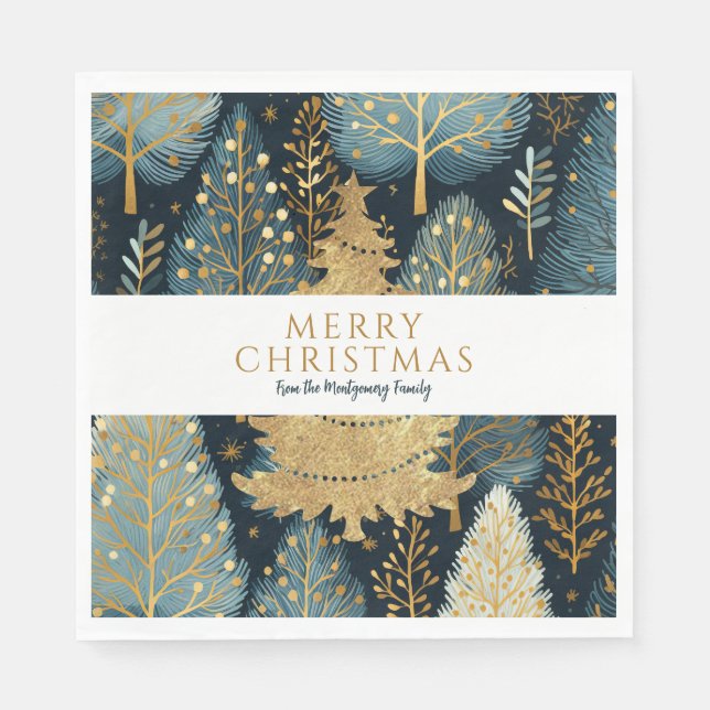 Anpassningsbarna i Modern Guld Helgdag, jul Pappersservett (Framsidan)