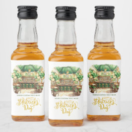 Anpassningsbarna i St. Patrick's Day Pub Party Spritflaskor Etikett