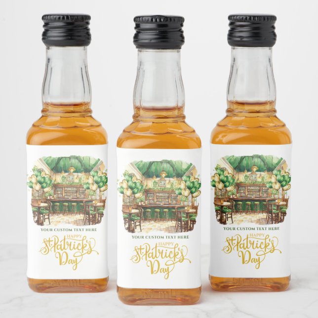 Anpassningsbarna i St. Patrick's Day Pub Party Spritflaskor Etikett (Flaskor)