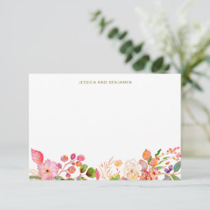 Anpassningsbarna Illustration av Blommigten Färgva Tack Kort