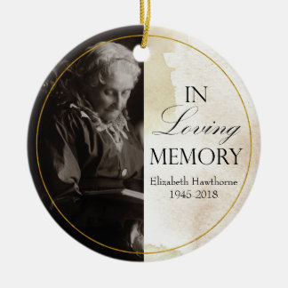 anpassningsbarna "In Loving Memory" Photo Memorial Julgransprydnad Keramik