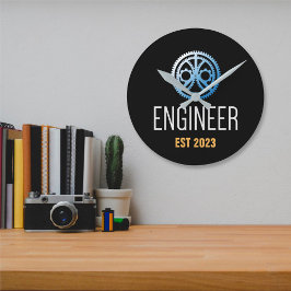Anpassningsbarna Ingenjör Etablerad , ingenjörskon Rund Klocka