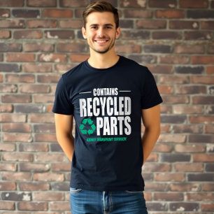 Anpassningsbarna innehåller återvunna delar som tr t shirt