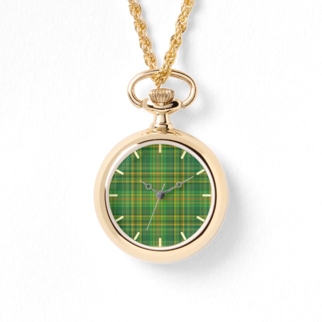 Anpassningsbarna Irish Grönt Play (Tartan) Armbandsur (Framsida)