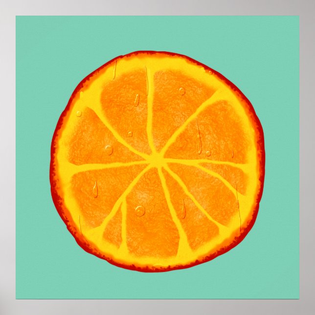 Anpassningsbarna Juicy Orange Slice Poster (Framsidan)