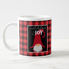 Anpassningsbarna Jul Gnome Red & Black Buffalo Pla Jumbo Mugg