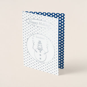 Anpassningsbarna Jul SnowLady Juggling Snowbollar Folierat Kort