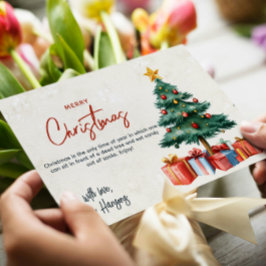 Anpassningsbarna julgran och Presenter God jul Julkort